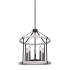 Canarm Joelle 5 Light 19" Wide Taper Candle Pendant Matte Black / Brushed Grey