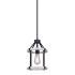 Canarm Joelle 9" Wide Mini Pendant Matte Black / Brushed Grey