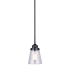 Canarm Declan 6" Wide Mini Pendant Matte Black