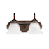 Capital Lighting 2 Light 14" Wide Bathroom Vanity Light with Frosted Glass Shades Burnished Bronze