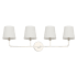 Capital Lighting Dawson 4 Light 35" Wide Bathroom Vanity Light Polished Nickel