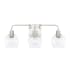 Capital Lighting Tanner 3 Light 25" Wide Bathroom Vanity Light Brushed Nickel