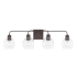 Capital Lighting Tanner 4 Light 34" Wide Bathroom Vanity Light Bronze