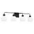Capital Lighting Tanner 4 Light 34" Wide Vanity Light Matte Black