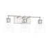 Capital Lighting 3 Light 9-1/2" Tall Bathroom Vanity Light with Clear Glass Shades Brushed Nickel