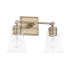 Capital Lighting 2 Light 10" Tall Bathroom Vanity Light Aged Brass