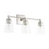 Capital Lighting 3 Light 10" Tall Bathroom Vanity Light Polished Nickel
