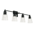Capital Lighting 4 Light 10" Tall Bathroom Vanity Light Matte Black