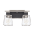 Capital Lighting Tux 2 Light 14" Wide Bathroom Vanity Light Black Tie