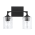 Capital Lighting Clint 2 Light 14" Wide Bathroom Vanity Light Black Iron