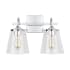 Capital Lighting 2 Light 15-1/4" Wide Bathroom Vanity Light with Clear Seedy Glass Shades Chrome