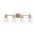 Capital Lighting 4 Light 10-1/2" Tall Bathroom Vanity Light Aged Brass