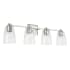 Capital Lighting Laurent 4 Light 32" Wide Bathroom Vanity Light Polished Nickel