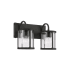 Capital Lighting Brennen 2 Light 15" Wide Bathroom Vanity Light Black Iron