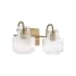 Capital Lighting Nyla 2 Light 15" Wide Bathroom Vanity Light Aged Brass