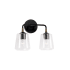 Capital Lighting Amara 2 Light 14" Wide Bathroom Vanity Light Matte Black with Brass