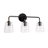 Capital Lighting Amara 3 Light 24" Wide Bathroom Vanity Light Matte Black with Brass