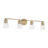 Capital Lighting Portman 4 Light 36" Wide Vanity Light Aged Brass