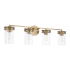 Capital Lighting Fuller 4 Light 34" Wide Vanity Light Aged Brass