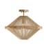 Capital Lighting Maya 20" Wide Semi-Flush Ceiling Fixture / Converts to Pendant Matte Brass