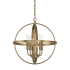 Capital Lighting 4 Light 17" Wide Taper Candle Pendant Aged Brass