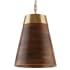 Capital Lighting 14-1/2" Tall Mini Pendant Wood / Brass