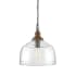 Capital Lighting Single Light 14" Wide Pendant with Clear Glass Shade Grey Wash / Iron Silk