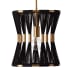 Capital Lighting Bianca 12" Wide Pendant Black Rope / Patinaed Brass