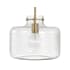 Capital Lighting 12" Wide Pendant with Patterned / Etched Glass Shade Aged Brass