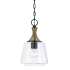 Capital Lighting Amara 9" Wide Mini Pendant Matte Black with Brass
