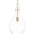 Capital Lighting Brentwood 10" Wide Mini Pendant with Shade Aged Brass