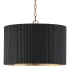Capital Lighting Donovan 3 Light 20" Wide Wood Pendant with Mango Wood Shade Black Stain / Matte Brass