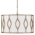 Capital Lighting Cohen 4 Light 24" Wide Pendant with White Fabric Shade Mystic Luster