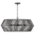 Capital Lighting Kaiya 6 Light 31" Wide Cage Pendant with Hand-Crafted Metal Shade Matte Black