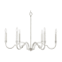 Capital Lighting Demi 6 Light 32" Wide Taper Candle Chandelier Winter White