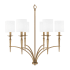 Capital Lighting Abbie 6 Light 31" Wide Pillar Candle Chandelier Aged Brass