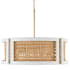 Capital Lighting Lola 6 Light 30" Wide Drum Chandelier Flat White / Matte Brass