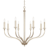 Capital Lighting Breigh 8 Light 38" Wide Taper Candle Chandelier Brushed Champagne