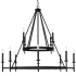 Capital Lighting Ogden 12 Light 48" Wide Taper Candle Ring Chandelier Brushed Black Iron