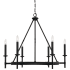 Capital Lighting Ogden 6 Light 33" Wide Taper Candle Ring Chandelier Brushed Black Iron