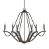 Capital Lighting Clive 6 Light 36" Wide Candle Style Chandelier Carbon Grey / Black Iron