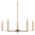 Capital Lighting Portman 5 Light 28" Wide Candle Style Chandelier Aged Brass
