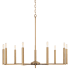 Capital Lighting Portman 9 Light 34" Wide Candle Style Chandelier Aged Brass