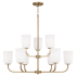 Capital Lighting Lawson 9 Light 32" Wide Chandelier Aged Brass