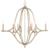 Capital Lighting Claire 6 Light 32" Wide Candle Style Chandelier Brushed Champagne