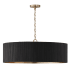 Capital Lighting Donovan 4 Light 31" Wide Wood Pendant with Mango Wood Shade Black Stain / Matte Brass