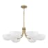 Capital Lighting Reece 6 Light 34" Wide Chandelier Aged Brass / White