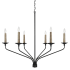 Capital Lighting Wilder 6 Light 41" Wide Taper Candle Style Chandelier Matte Black