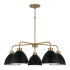 Capital Lighting Ross 5 Light 30" Wide Chandelier Aged Brass / Black