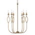 Capital Lighting Cohen 6 Light 22" Wide Taper Candle Style Chandelier Mystic Luster